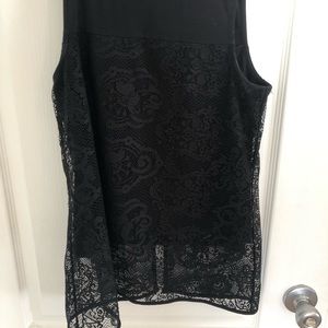 Black lace tank